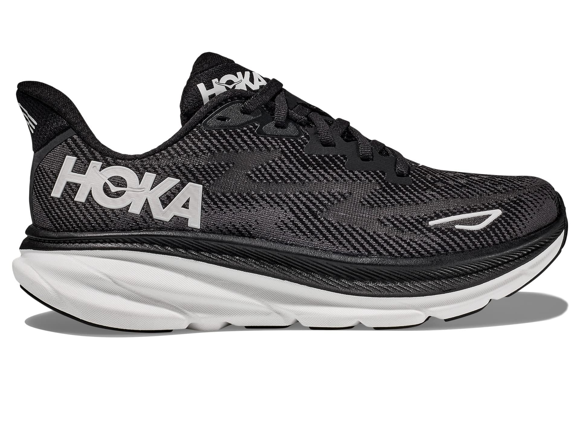 Hoka Clifton 9 - Women's Black/White Shoe Deals Outlet