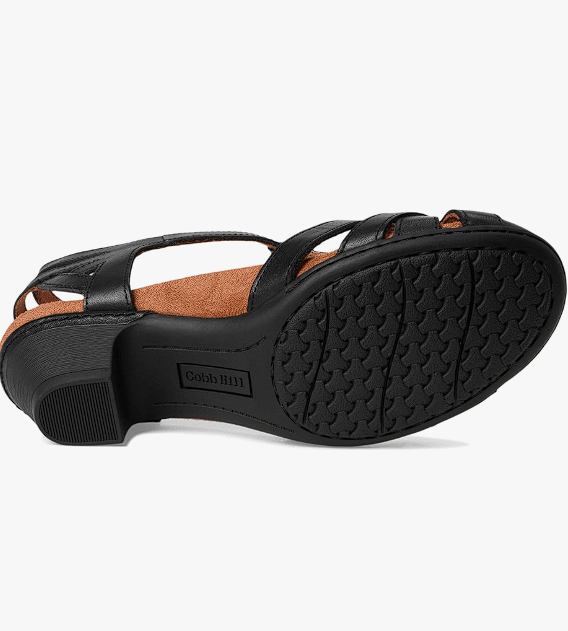 Cobb Hill Aubrey T - Strap Heels Black 9.5 W 887057084388 Shoe Deals Outlet