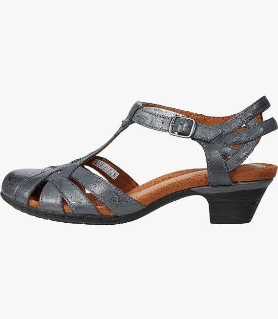 Cobb Hill Aubrey T - Strap Heels Navy 9.5 M 887057254323 Shoe Deals Outlet