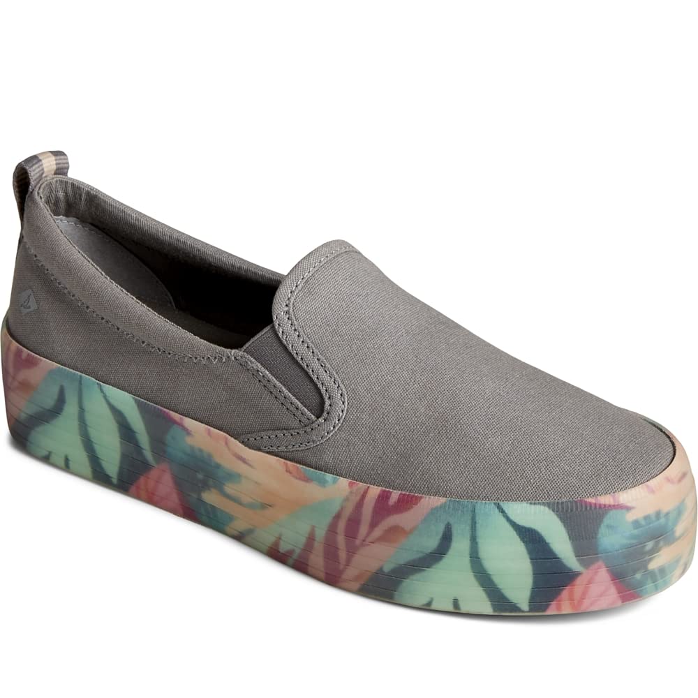 Sperry Crest Slip - On Sneaker - Women's Grey Shoe Deals Outlet