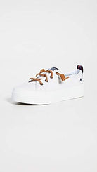 Sperry Crest Vibe Platform Canvas - Women's White Canvas Shoe Deals Outlet