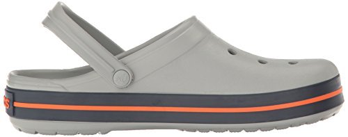Crocs CrocBand Clog - Unisex Light Grey/Navy Shoe Deals Outlet