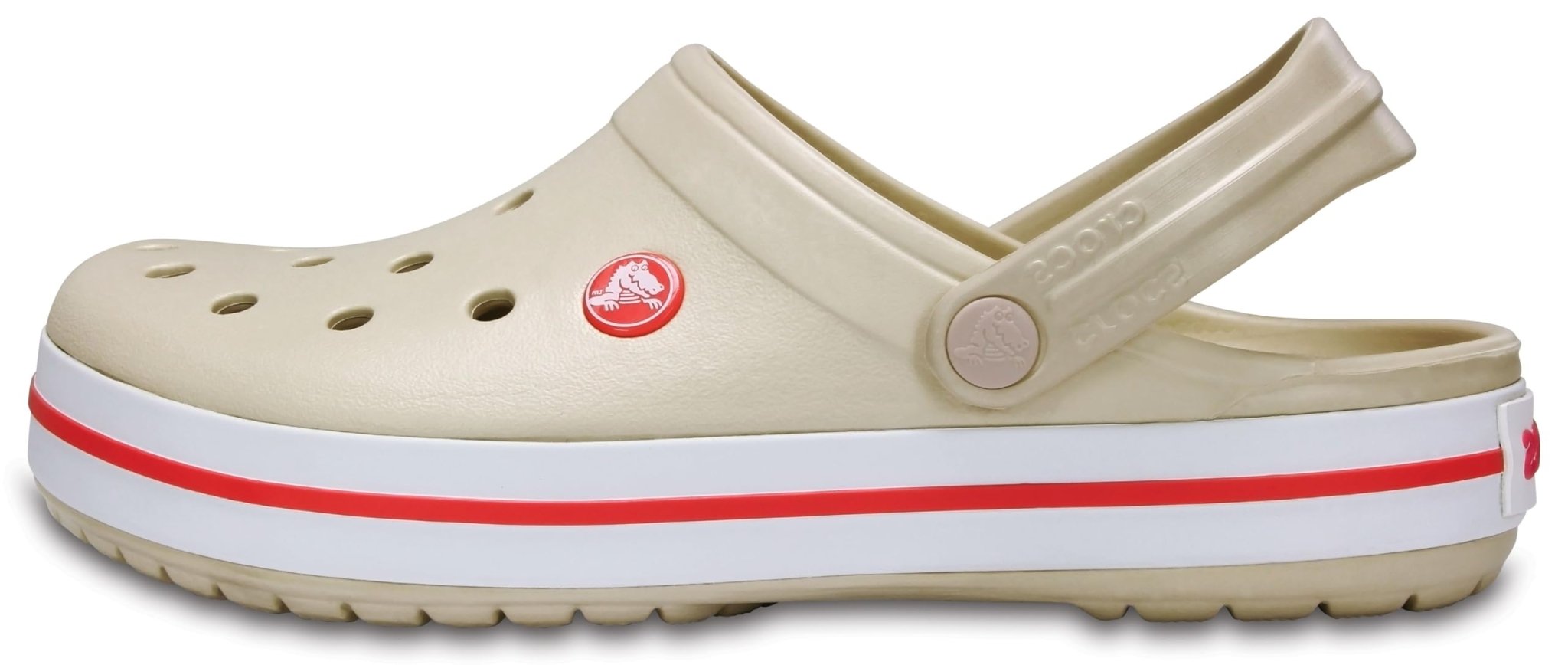 Crocs CrocBand Clog - Unisex Stucco/Melon Shoe Deals Outlet