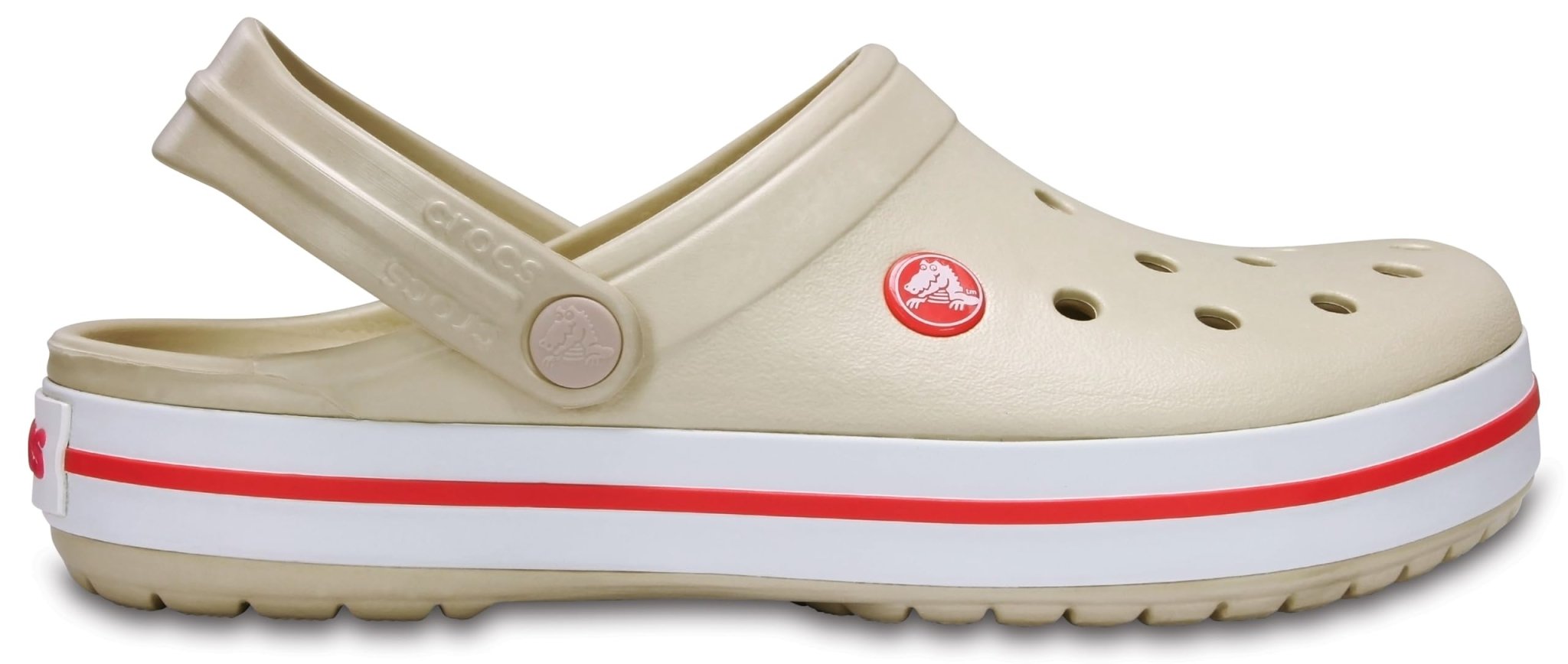 Crocs CrocBand Clog - Unisex Stucco/Melon Shoe Deals Outlet