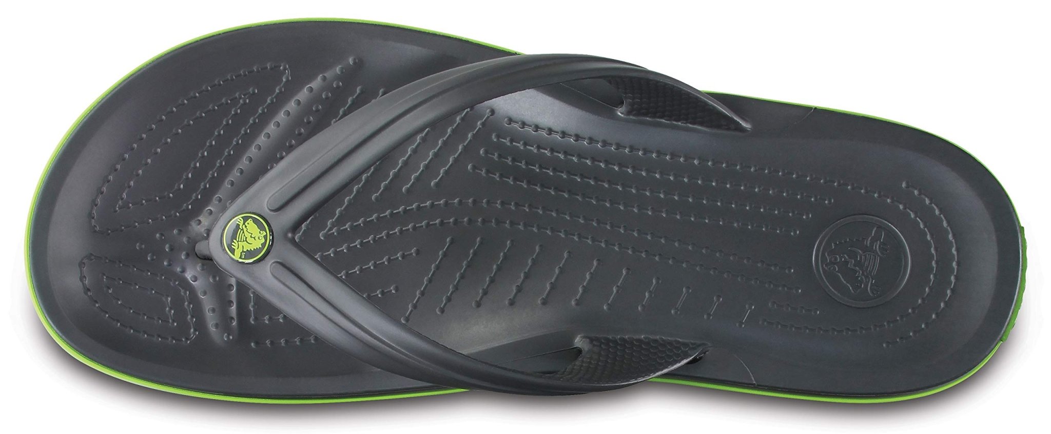 Crocs Crocband Flip - Unisex Graphite/Volt Green Shoe Deals Outlet