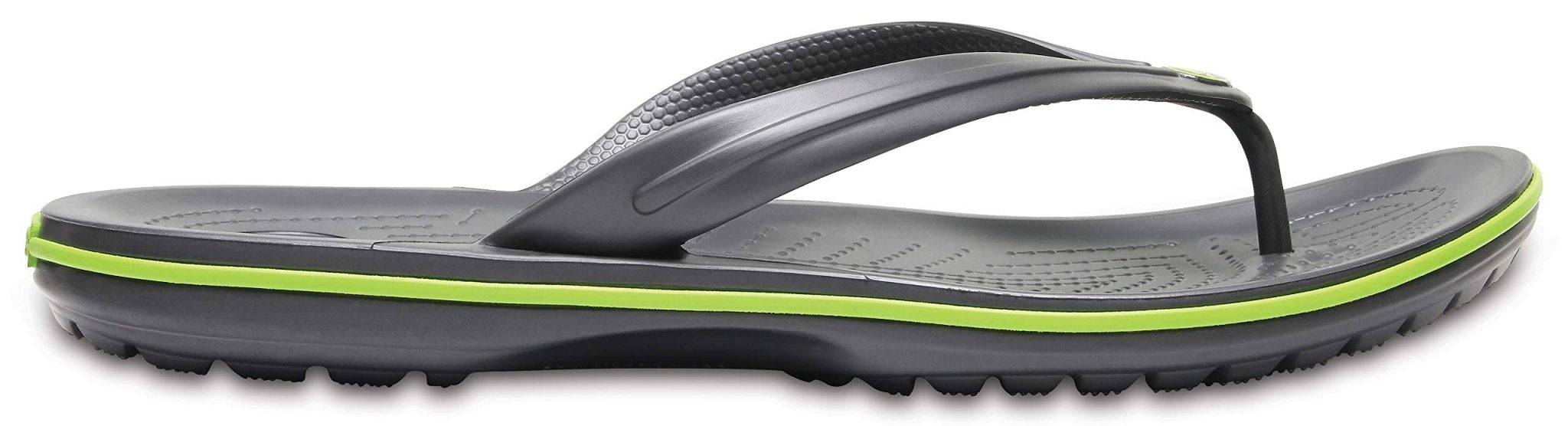 Crocs Crocband Flip - Unisex Graphite/Volt Green Shoe Deals Outlet