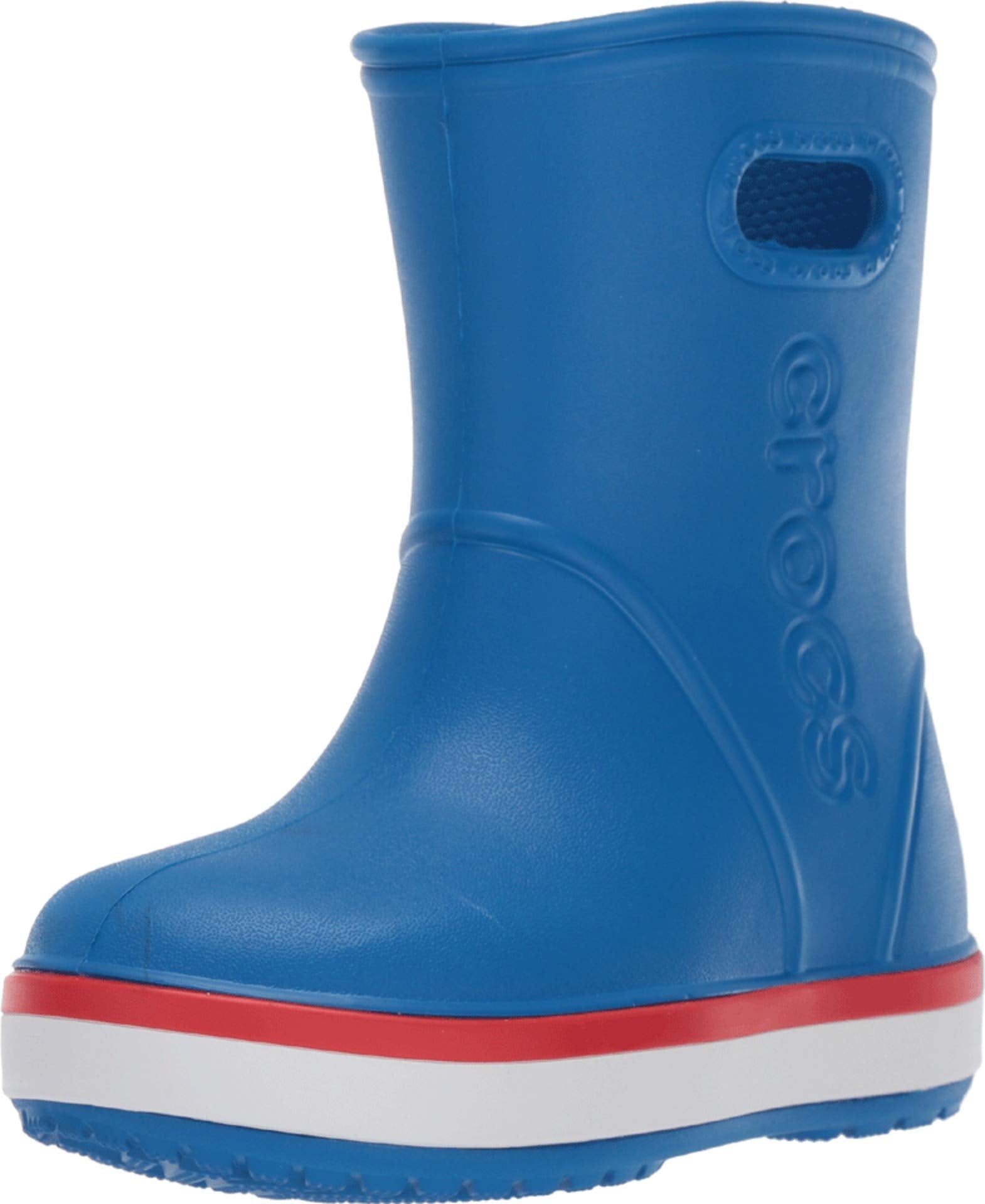 Crocs CrocBand Rain Boot - Kids Bright Cobalt/Flame Shoe Deals Outlet