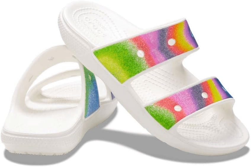 Crocs Classic Spray Dye Sandal White / Spray Dye Men's 11 / Women's 13 M 196265153787 Shoe Deals Outlet