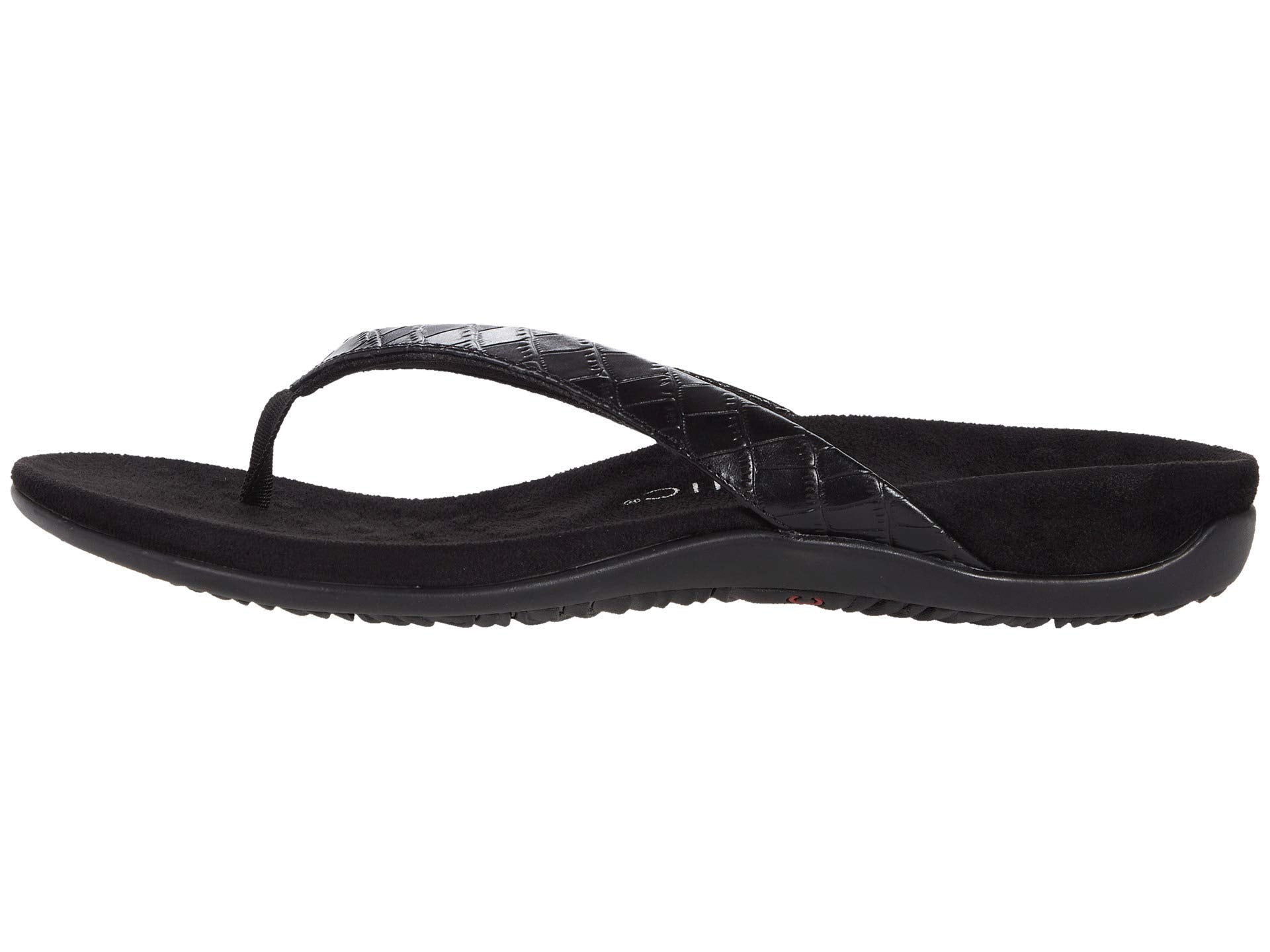 VIONIC Dillon Flip - Flop Sandal - Women's Black Croc Shoe Deals Outlet