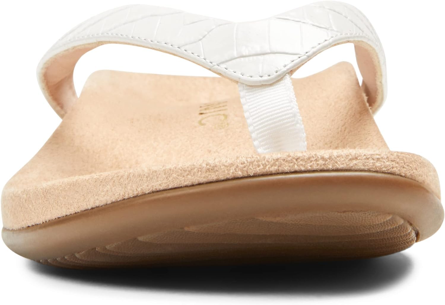 VIONIC Dillon Flip - Flop Sandal - Women's White Croc Shoe Deals Outlet