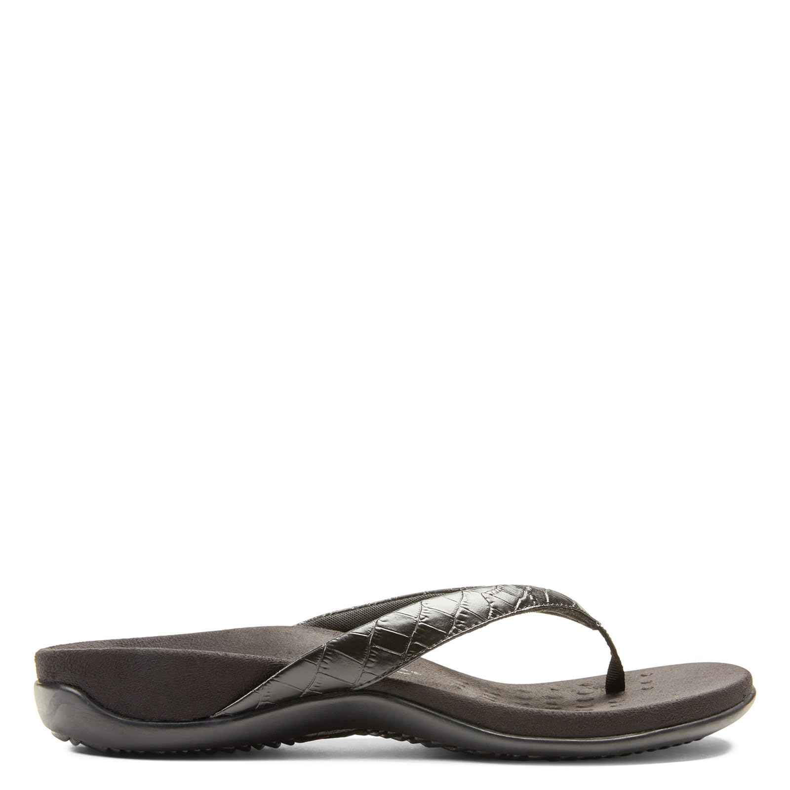 VIONIC Dillon Flip - Flop Sandal - Women's Black Croc Shoe Deals Outlet