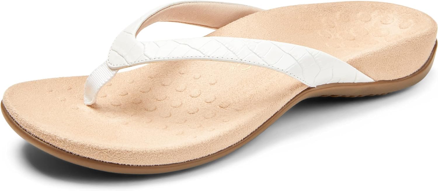 VIONIC Dillon Flip - Flop Sandal - Women's White Croc Shoe Deals Outlet