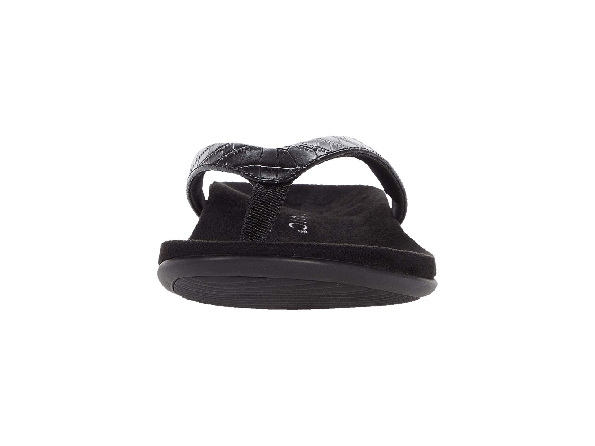 VIONIC Dillon Flip - Flop Sandal - Women's Black Croc Shoe Deals Outlet