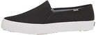 Keds Double Decker Canvas Slip - On - Women's Black Canvas Shoe Deals Outlet