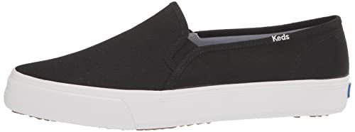 Keds Double Decker Canvas Slip - On - Women's Black Canvas Shoe Deals Outlet