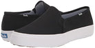 Keds Double Decker Canvas Slip - On - Women's Black Canvas Shoe Deals Outlet