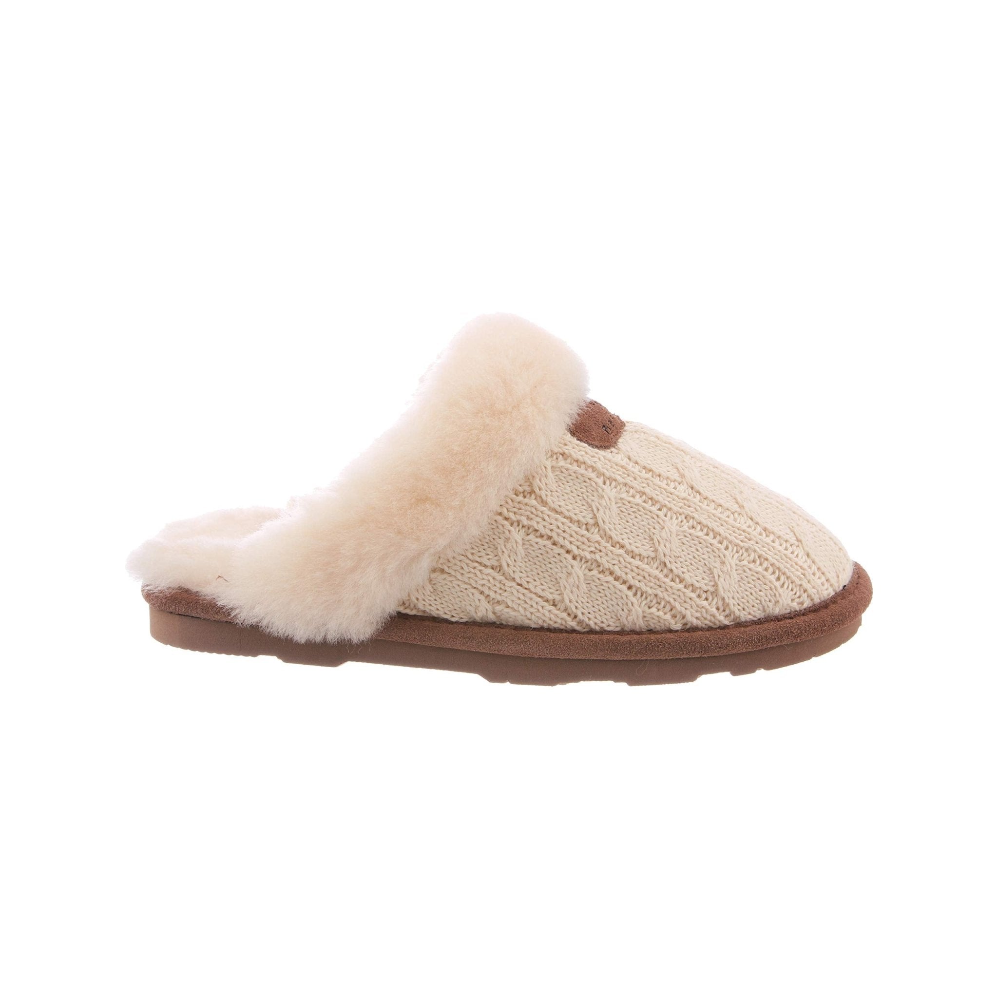 BEARPAW Effie Slippers - Women's Linen Knit Shoe Deals Outlet