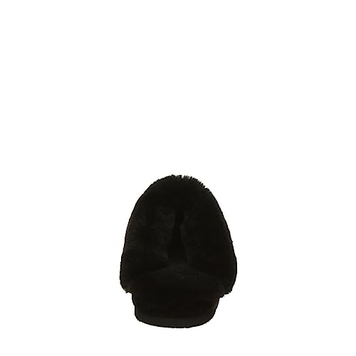 BEARPAW Effie Slippers - Women's Black Velvet Shoe Deals Outlet