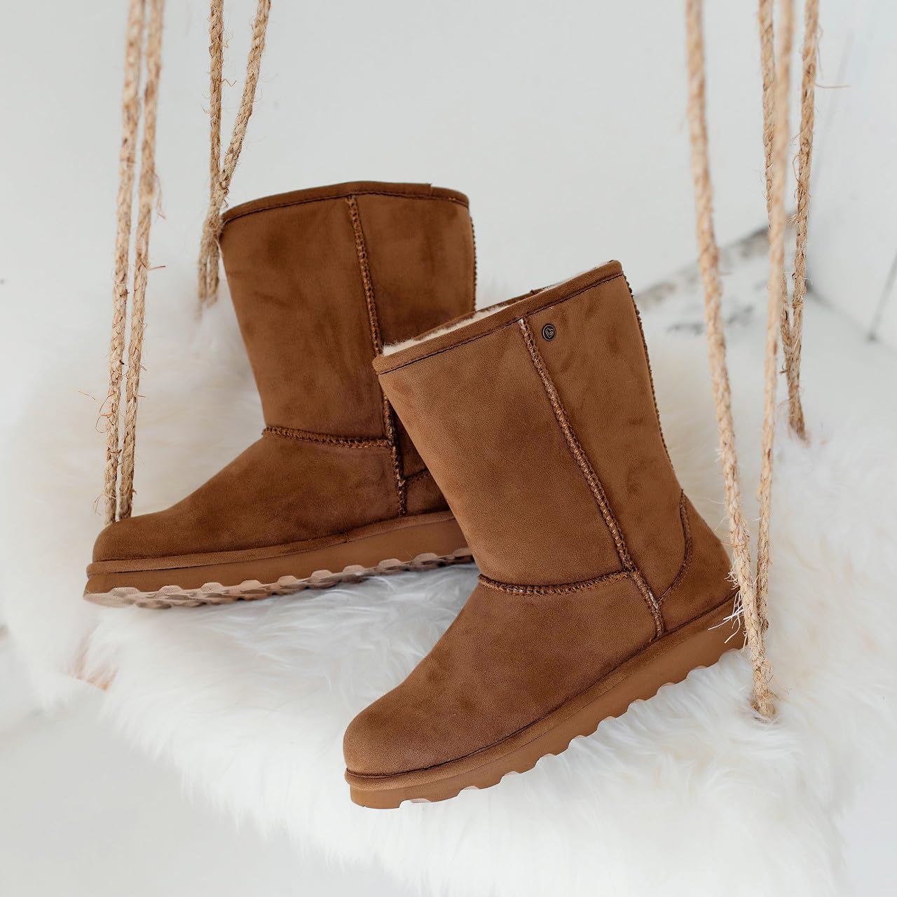 BEARPAW Elle Short Vegan Boot - Women's Hickory Ii Shoe Deals Outlet