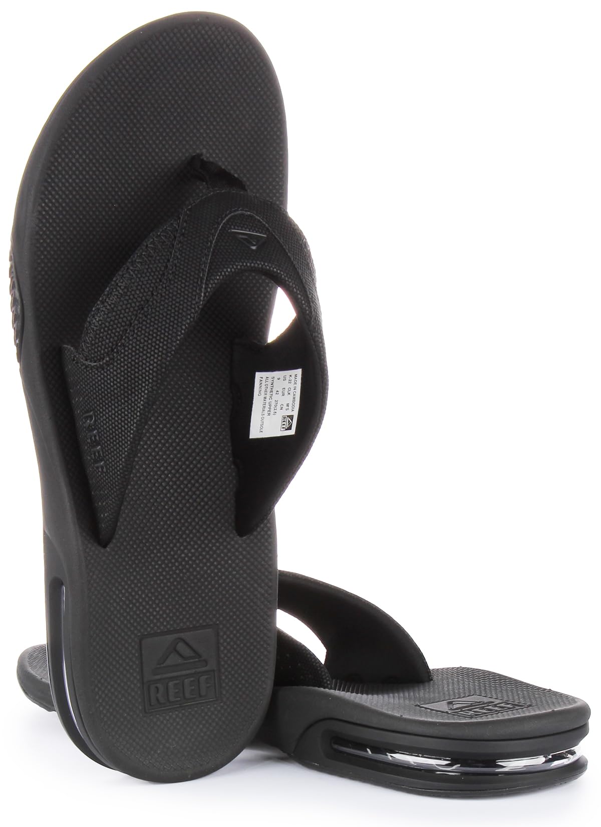 Reef Fanning - Men's All Black Shoe Deals Outlet
