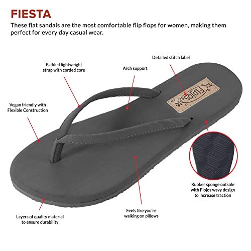 Flojos Fiesta - Women's Charcoal Shoe Deals Outlet