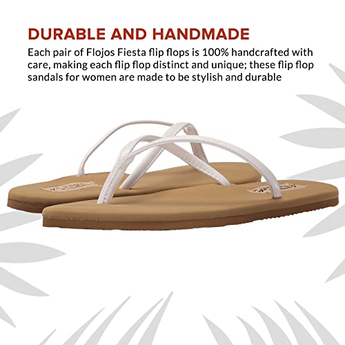 Flojos Fiesta - Women's White/Tan Shoe Deals Outlet