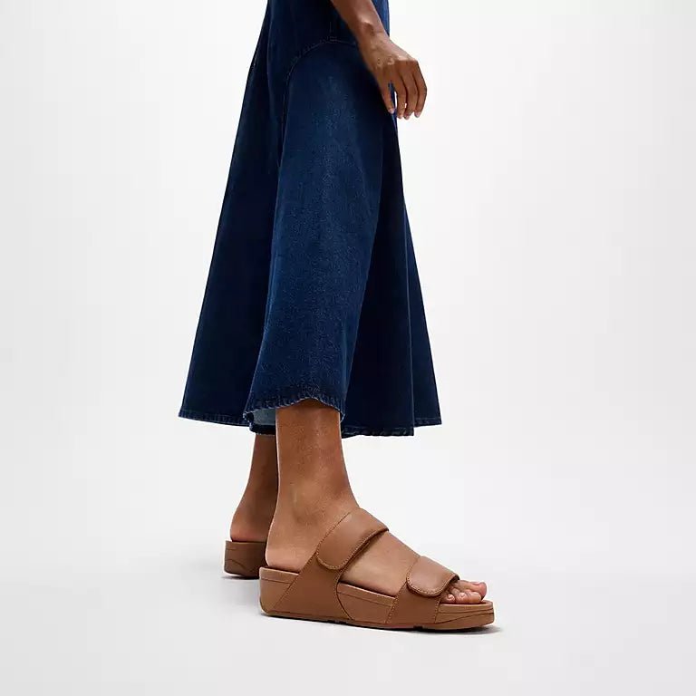 FitFlop Lulu Adjustable Slides Light Tan 11 M 195305608218 Shoe Deals Outlet