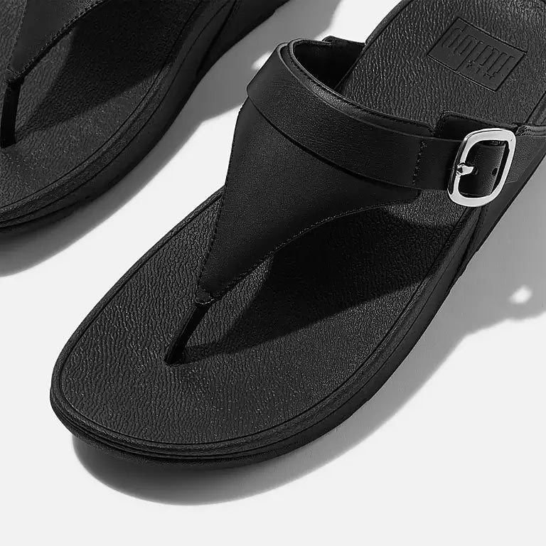 FitFlop Lulu Adjustable Toe Post All Black 11 M 195305210039 Shoe Deals Outlet