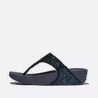 FitFlop Lulu Glitter Toe - Thongs Midnight Navy 6 M 193998235414 Shoe Deals Outlet
