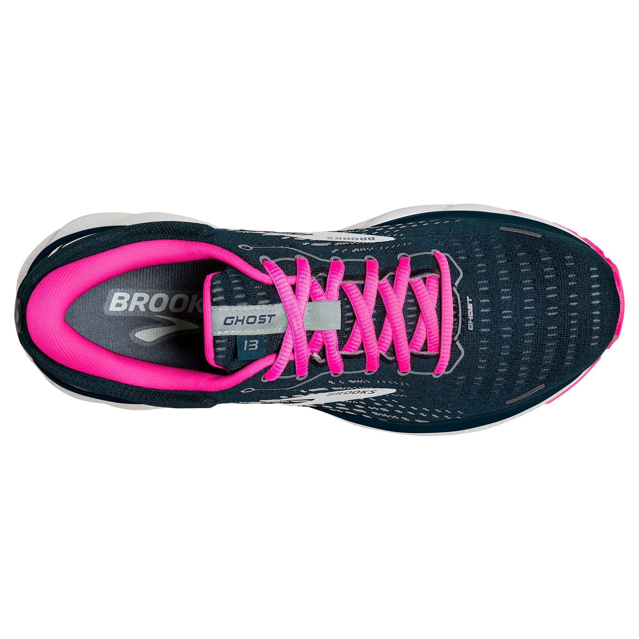 Brooks GHOST 13 - Women's Reflective Pond/Pink/Ice Shoe Deals Outlet