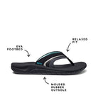 Reef Girls Slap 3 - Women's Black/Black/Aqua Shoe Deals Outlet