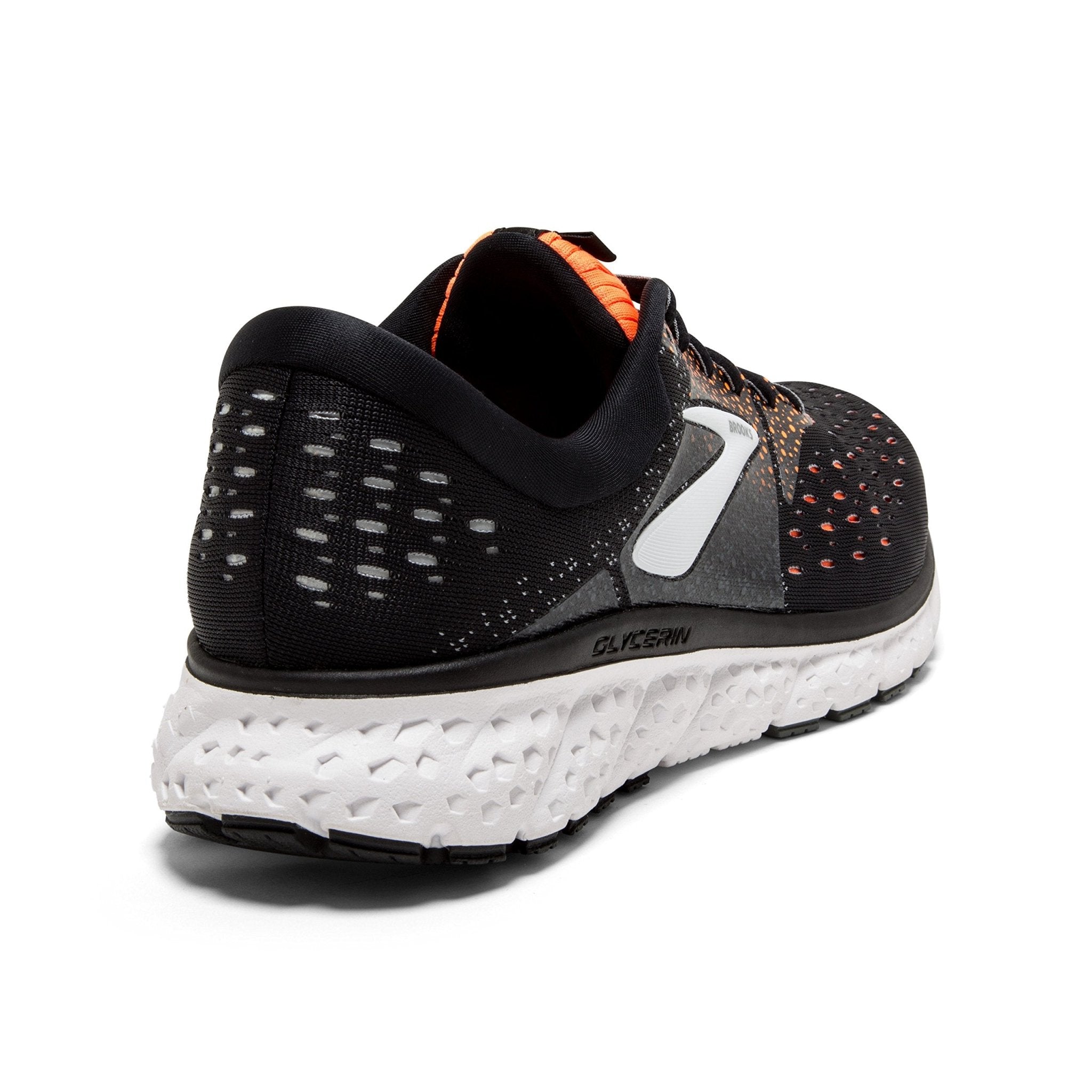 Brooks Glycerin 16 - Men's Black/Orange/Grey Shoe Deals Outlet