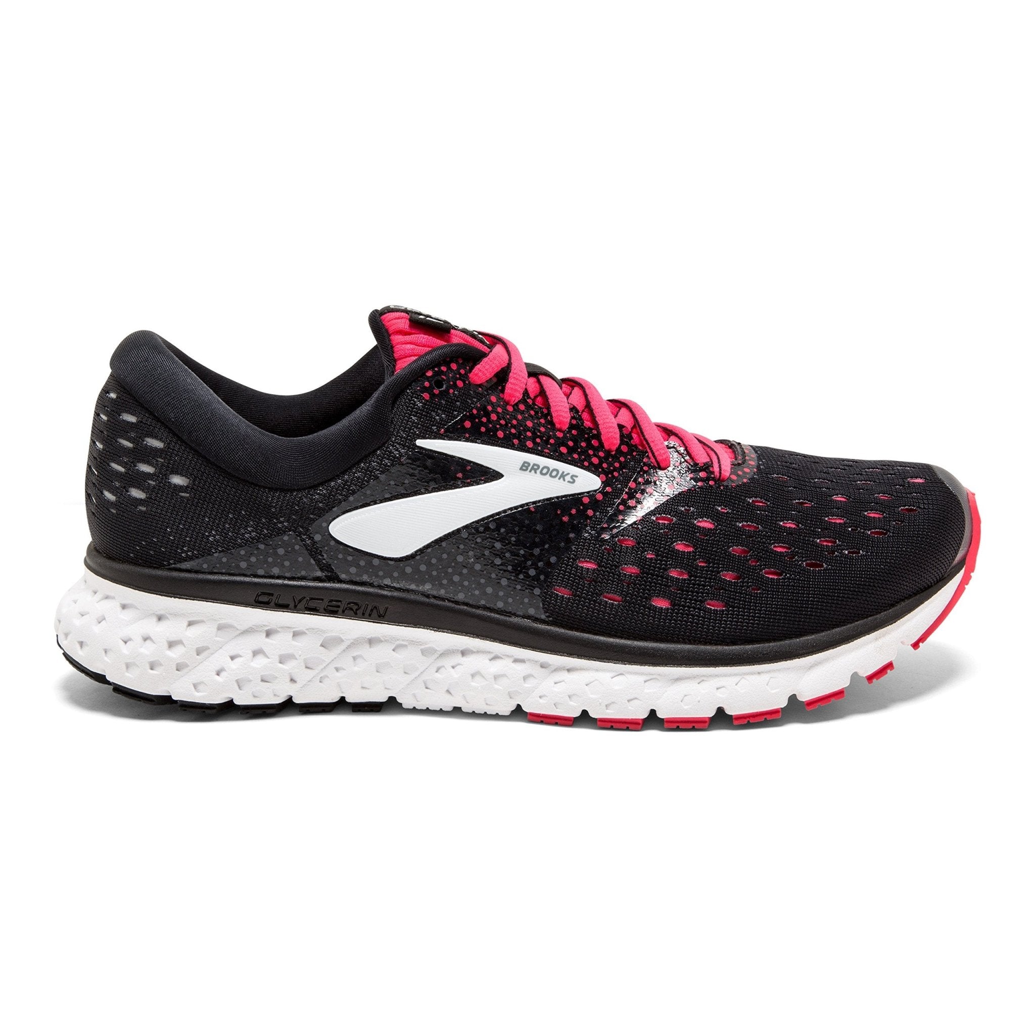 Brooks Glycerin 16 - Women's Black/Pink/Grey Shoe Deals Outlet