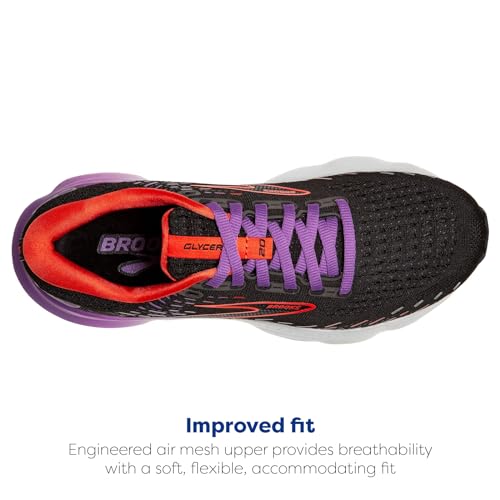 Brooks Glycerin 20 - Women's Black/Bellflower/Fiesta Shoe Deals Outlet