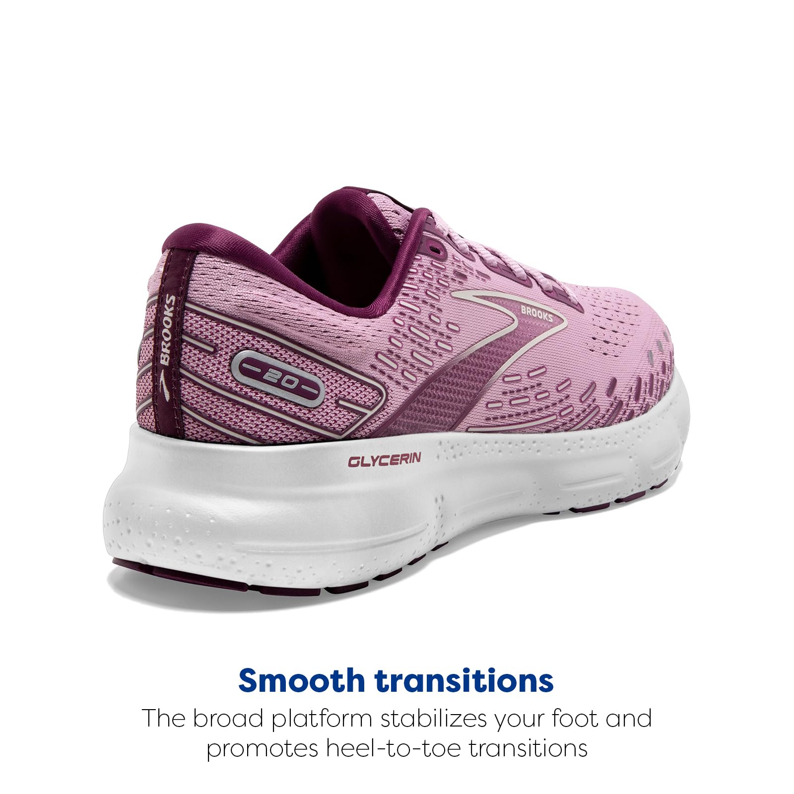 Brooks Glycerin 20 - Women's Mauve/Grape Wine/Grey Shoe Deals Outlet