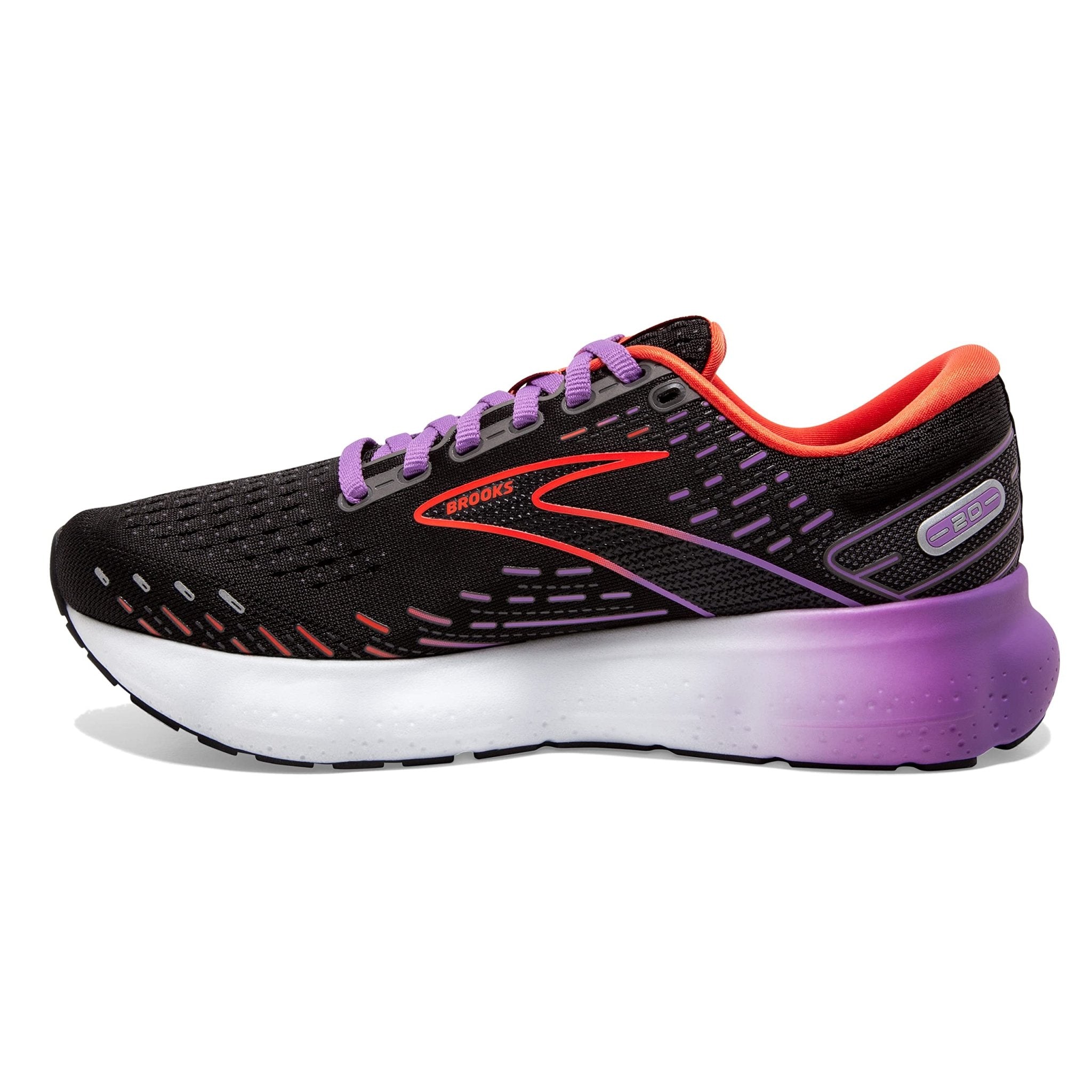 Brooks Glycerin 20 - Women's Black/Bellflower/Fiesta Shoe Deals Outlet