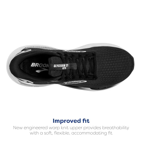 Brooks Glycerin GTS 21 - Women's Black/Grey/White Shoe Deals Outlet