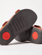 FitFlop Gogh Men'ss Leather Sandal - Men's Dark Tan Shoe Deals Outlet