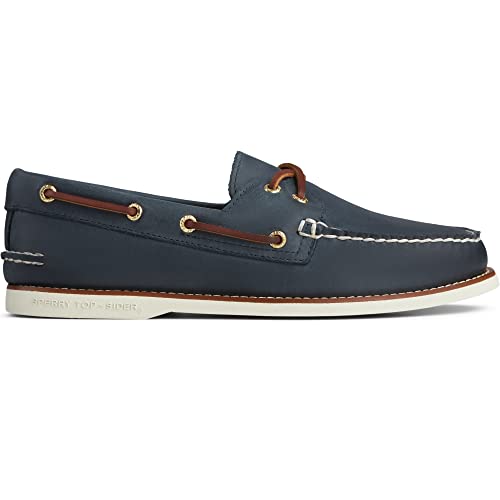 Sperry Gold Authentic Original 2 Eye - Men's Navy/Brown Shoe Deals Outlet