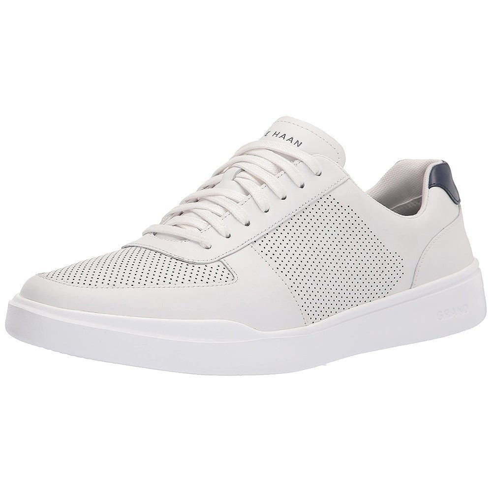 Cole Haan Grand Crosscourt Modern Perforated Leather - Men's Optic White/Peacoat Shoe Deals Outlet