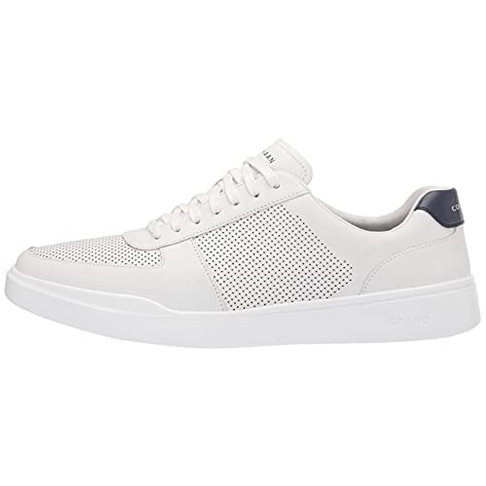 Cole Haan Grand Crosscourt Modern Perforated Leather - Men's Optic White/Peacoat Shoe Deals Outlet