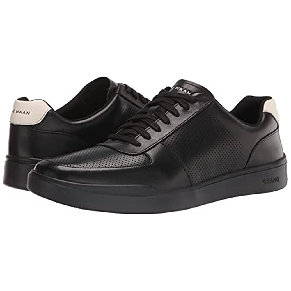 Cole Haan Grand Crosscourt Modern Perforated Leather - Men's Black/Black/White Shoe Deals Outlet