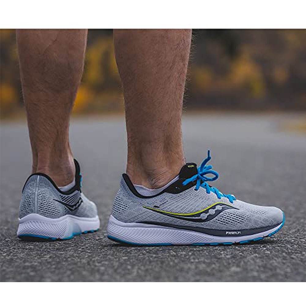 Saucony Guide 14 Running Shoe - Men's Alloy/Blue Shoe Deals Outlet