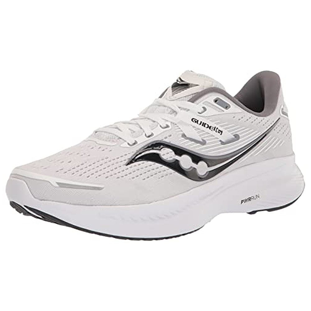 Saucony Guide 16 Running Shoe - Men's White/Black Shoe Deals Outlet