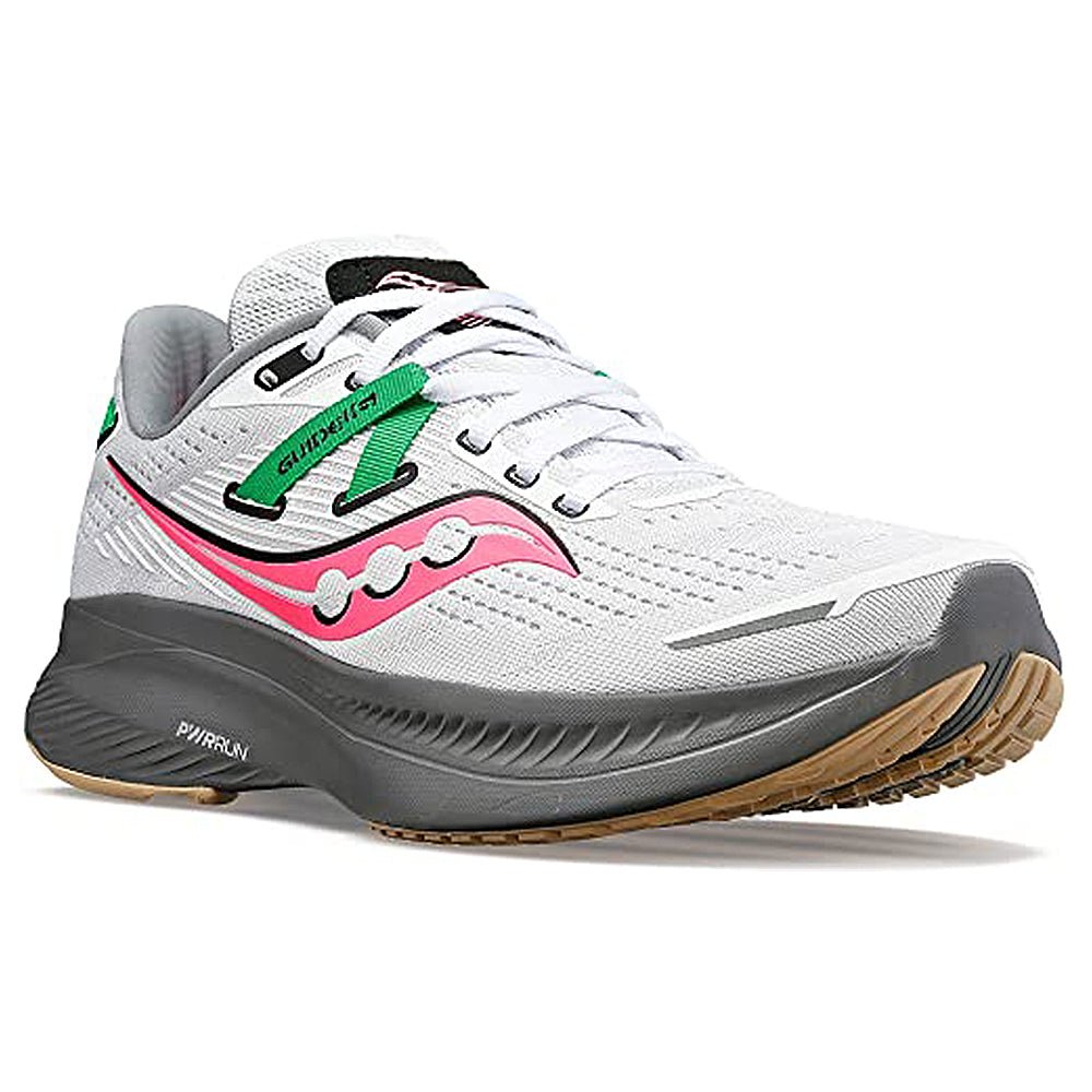 Saucony Guide 16 Running Shoe - Women's White/Gravel Shoe Deals Outlet