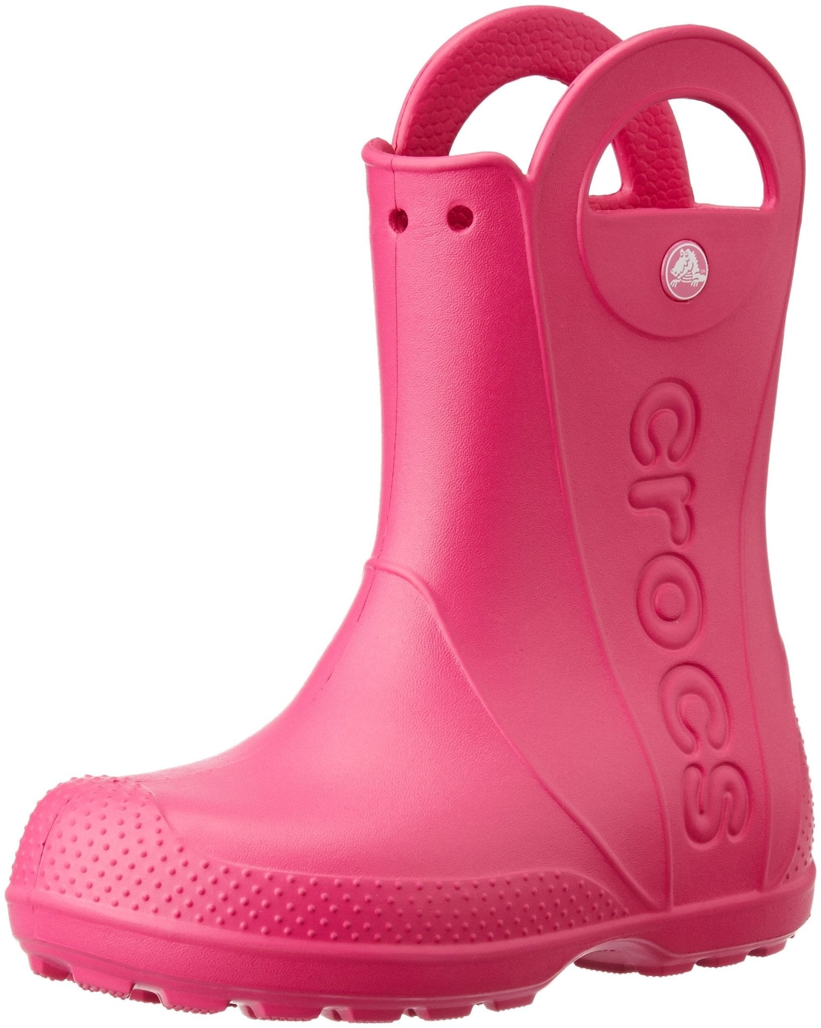 Crocs Handle It Rain Boot - Kids Candy Pink Shoe Deals Outlet