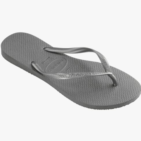 Havaianas Slim Sandals Steel Gray 7/8 M 7909690087571 Shoe Deals Outlet