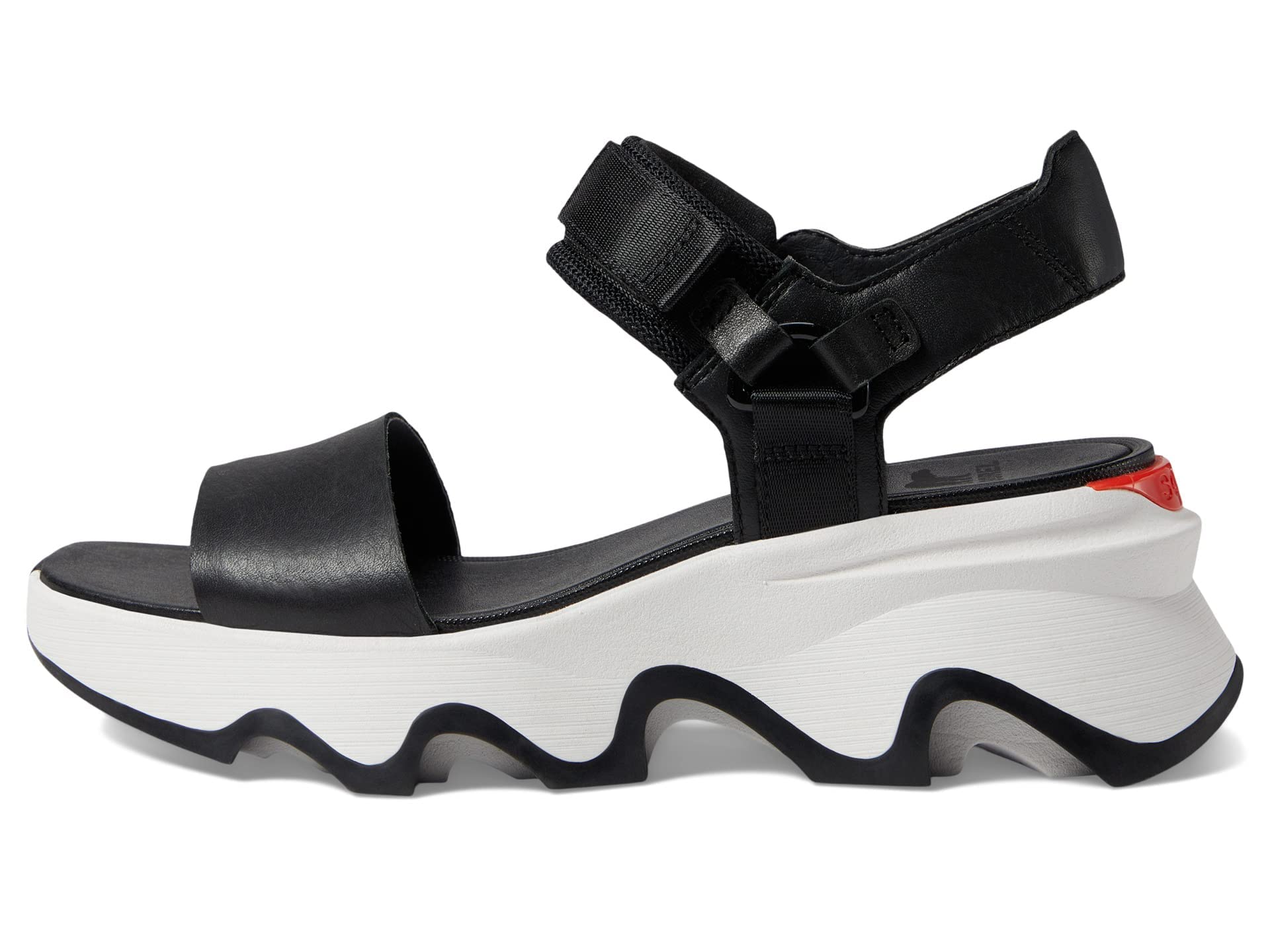 SOREL High Sandal Kinetic Impact - Women's Black, Sea Salt Shoe Deals Outlet