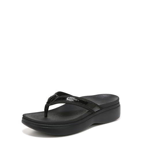 VIONIC High Tide Sandal - Women's Black Patent Shoe Deals Outlet