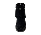 Minnetonka High Top Back Zip Boot - Women's Black Shoe Deals Outlet